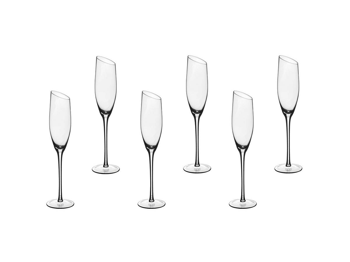 CHAMPAGNERFLÖTE Sväva 185ml - 6er-Set - Transparent - Transparent, Glas (0.19L) - Björn