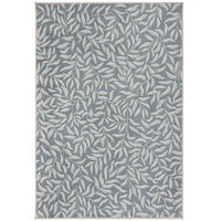 TEPPICH maschinenwaschbar Floral-Design, recycelt CLYDE, Grau-Grün 120x170 cm - Grau, Textil (120/170cm) - KADIMA DESIGN