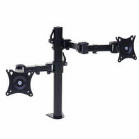 MONITORHALTER ZWEIARMIG Schwarz - Schwarz, Metall (43/86/43cm) - MCW