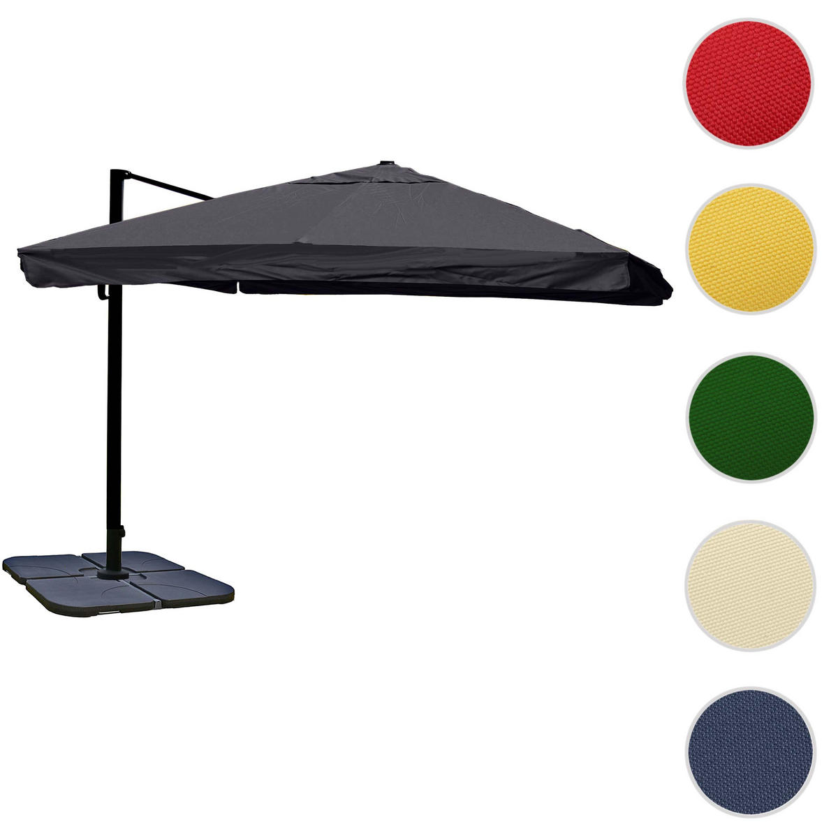 AMPELSCHIRM Anthrazit 300/400 cm - Anthrazit, Textil (400/300cm) - MCW