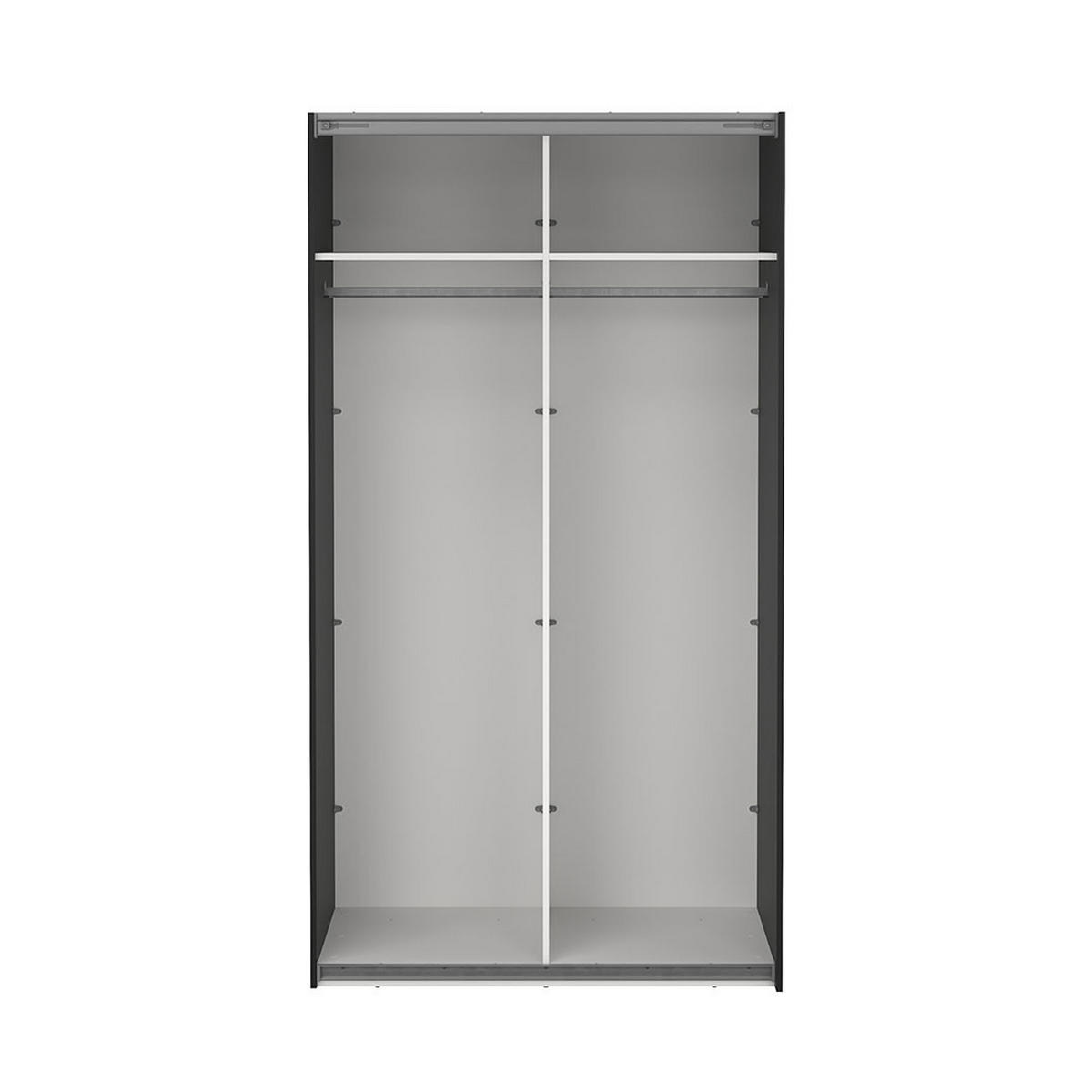 SCHIEBETÜRENSCHRANK, Como, Schwarz, Holzwerkstoff, 119 x 67 x 221 cm - Schwarz, Holzwerkstoff (119/221/67cm) - ebuy24