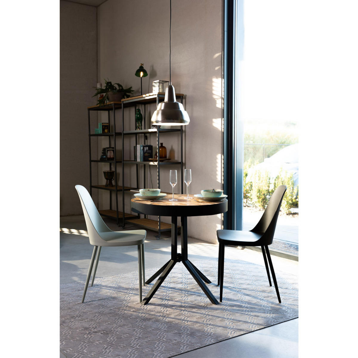 DESIGN-STUHL - Plastik - Schwarz - 2er-Set - Schwarz, Kunststoff (46/85/54cm) - Drawer