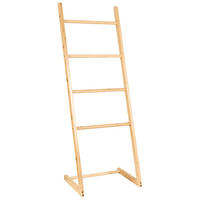 HANDTUCHHALTER Heller Holzfarbton Zapallar - Hellbraun, Holz (40/114/33cm) - Beliani