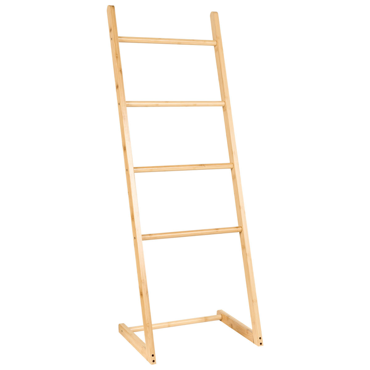 HANDTUCHHALTER Heller Holzfarbton Zapallar - Hellbraun, Holz (40/114/33cm) - Beliani