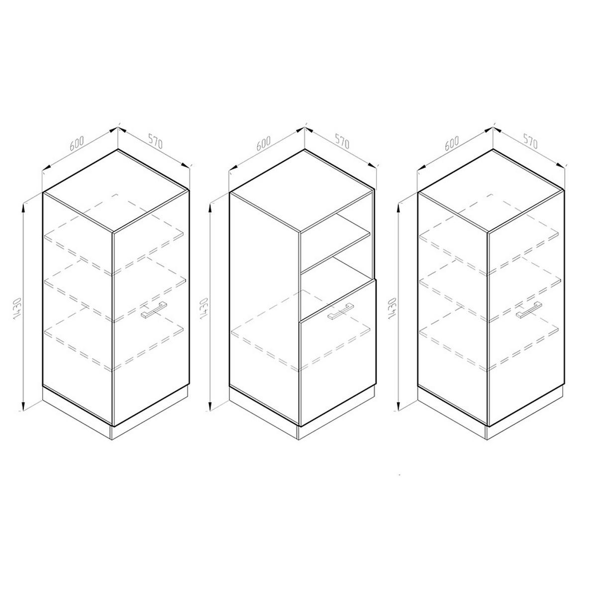 KÜCHENBLOCK R-Line Edelgrau/Weiß 180 cm ohne AP - Braun/Weiß, Holzwerkstoff (180/81.6/46cm) - Vicco