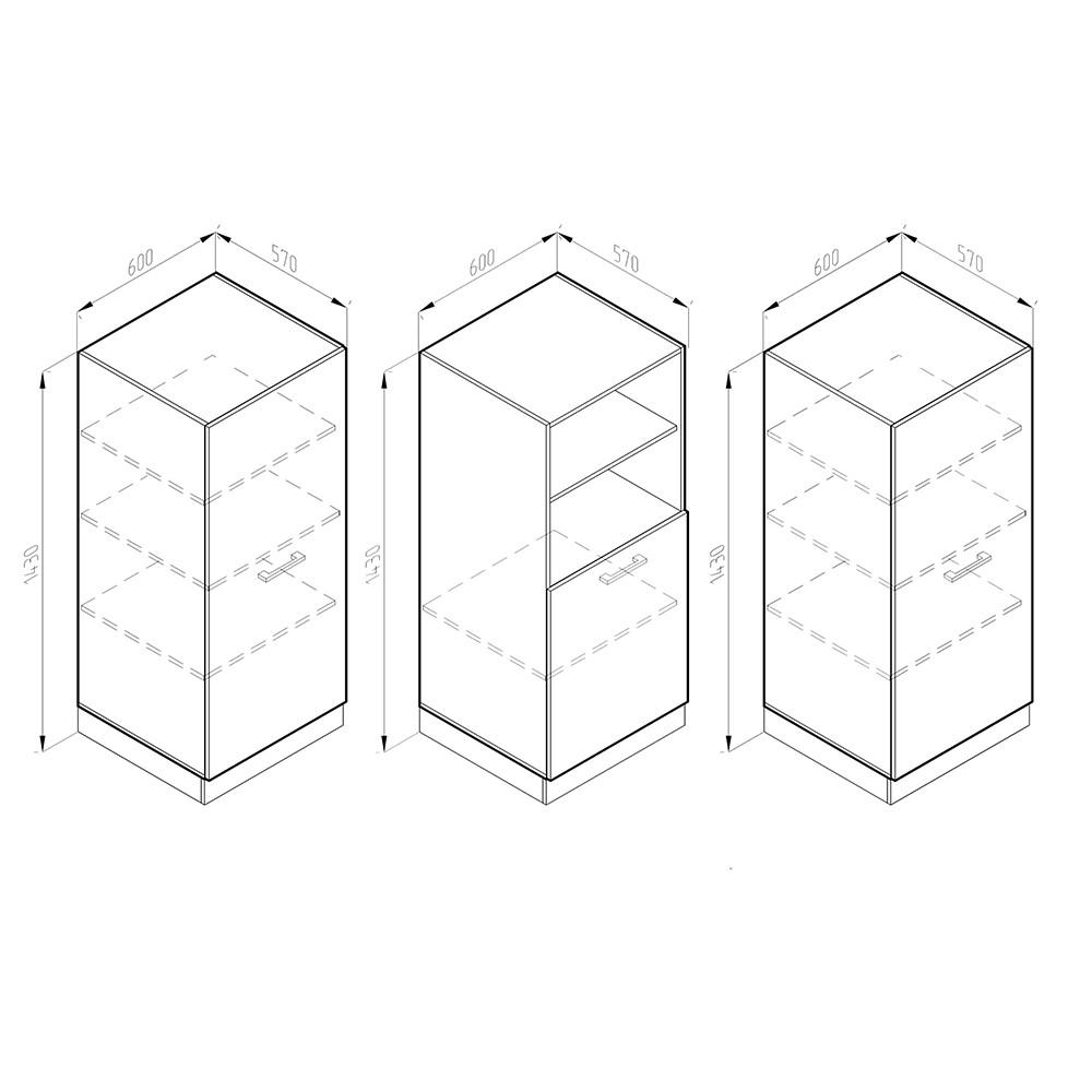 Thumbnail - Vicco Küchenblock, Weiß, Anthrazit, Holzwerkstoff, Küchenblock,Rechteckig, 180x81.6x46 cm, Küchen, Küchenzeilen & Küchen...