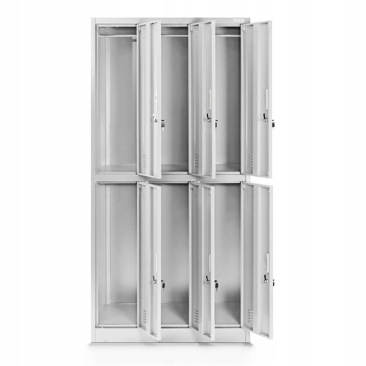 SCHLIESSFACHSCHRANK IGOR - Grau, Metall (90/185/45cm) - Jan Nowak