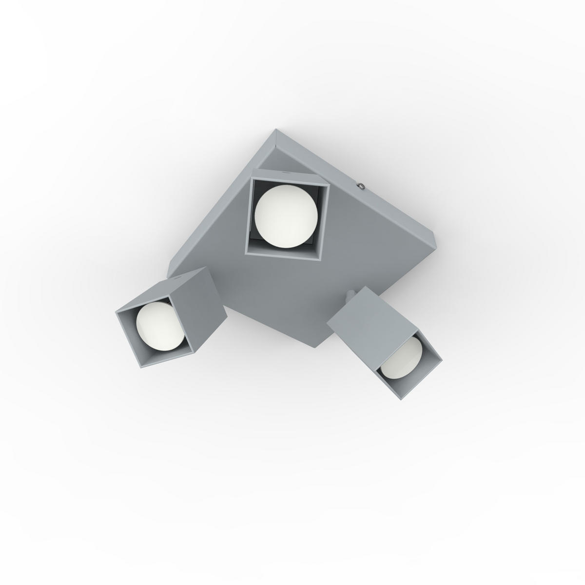 DECKENLEUCHTE - Grau, Metall (25/25/18cm) - Lumicom
