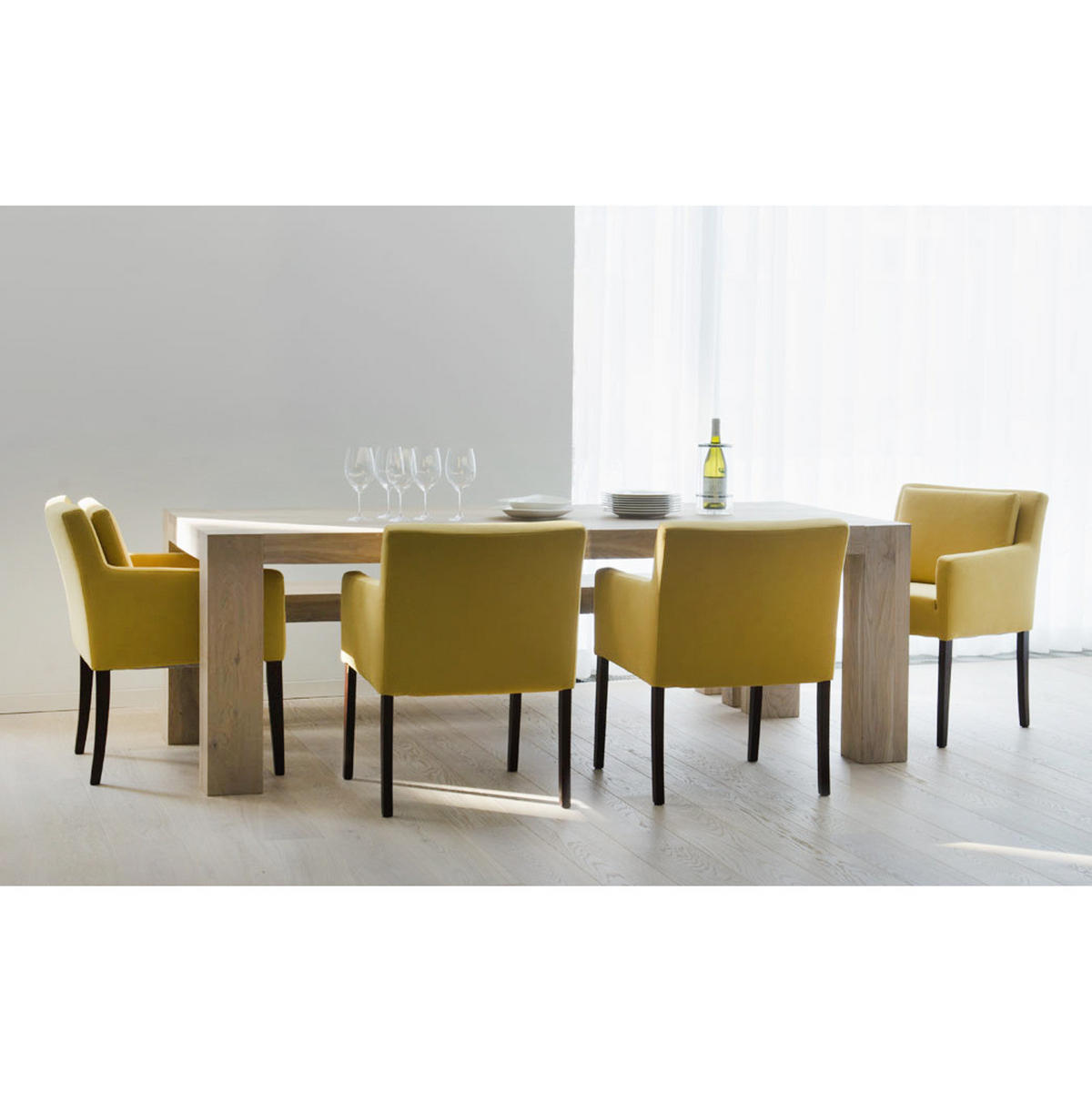 ESSTISCH - Eiche massiv - Eichefarben, Holz (100/240/75cm) - home24