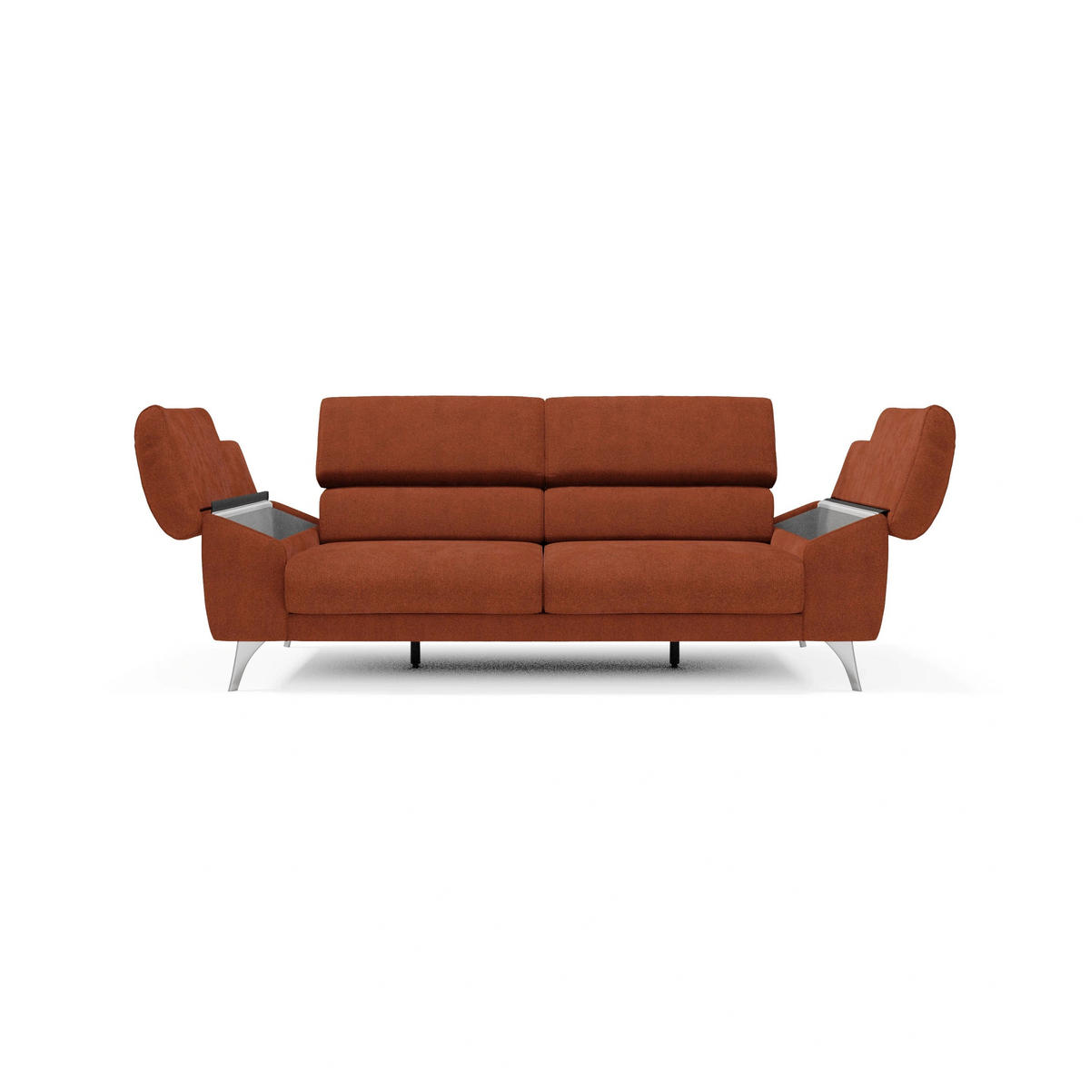 LINEARSOFA Donatello - Rostfarben, Metall (213/76/102cm) - Divani.store