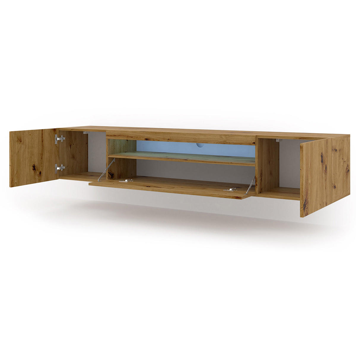 TV-MÖBEL Aurus Holz - Braun, Holzwerkstoff (200/36/37cm) - Petits-meubles
