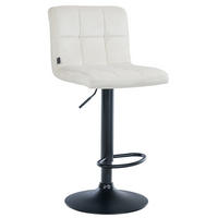 BARHOCKER Samt creme - Creme/Schwarz, Textil/Metall (46/94/47cm) - CLP