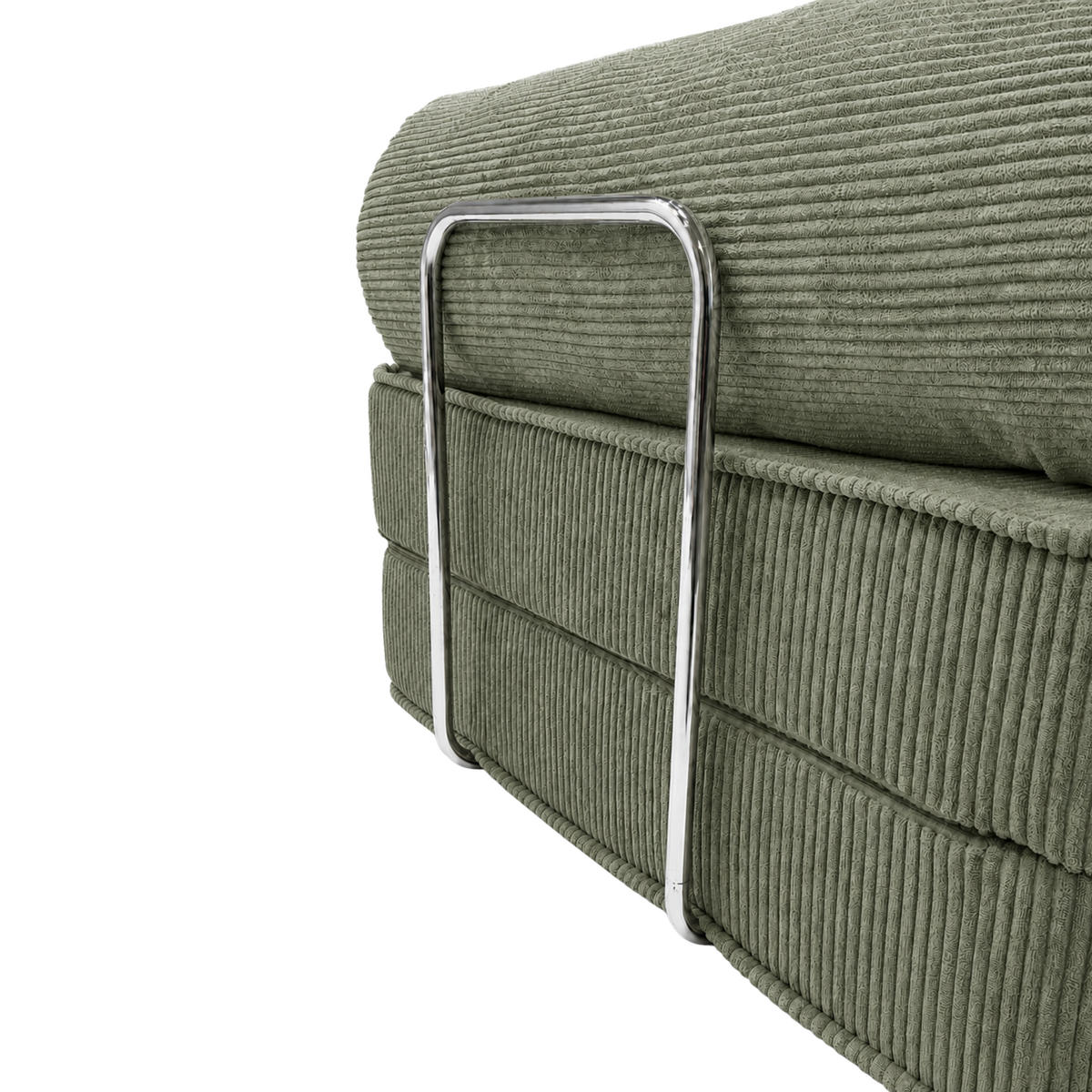 MINIMALISTISCHE Lounge Sitzgelegenheit aus Cord Olivgrün - Olivgrün, Textil (100/70/100cm) - SURB