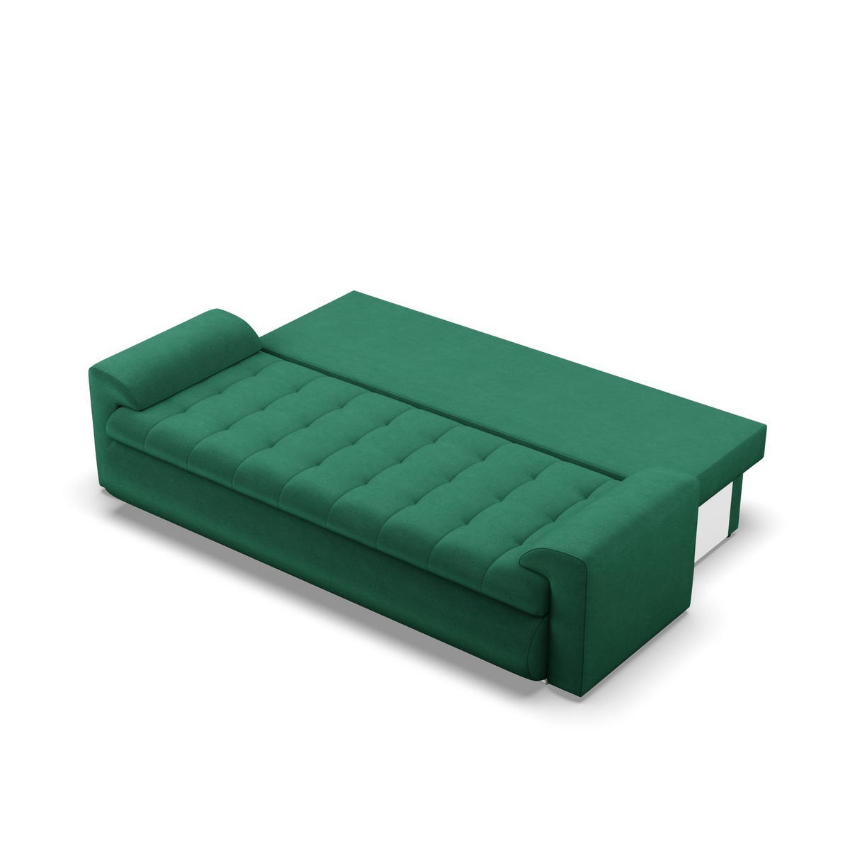 SOFA 3-SITZER MIT SCHLAFFUNKTION FORESTA, Dunkelgrün - Dunkelgrün, Textil (222/92/96cm)