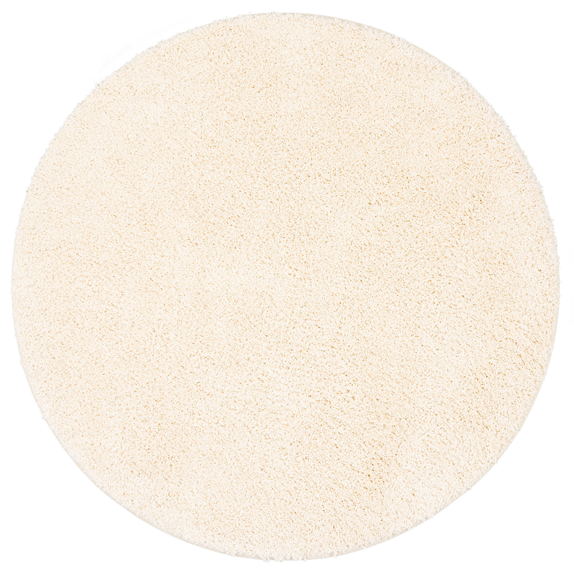 LUXUS HOCHFLOR LANGFLOR TEPPICH MILANO RUND - Creme, Textil (200/200cm) - Snapstyle