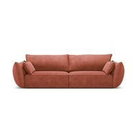 SOFA Kaelle aus Chenille-Stoff terrakotta 3 Sitzplätze - Terra cotta, Textil (100/85/208cm) - Micadoni