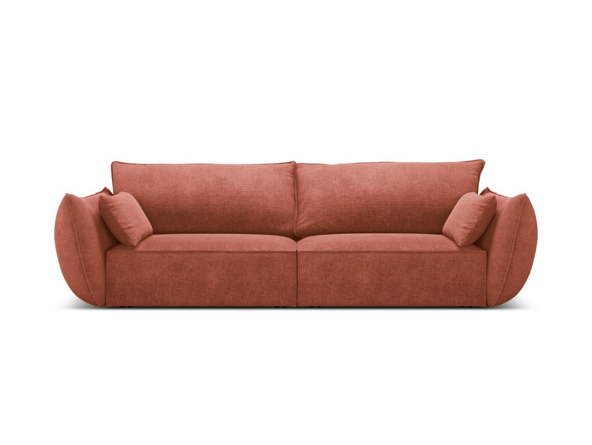 SOFA Kaelle aus Chenille-Stoff terrakotta 3 Sitzplätze - Terra cotta, Textil (100/85/208cm) - Micadoni
