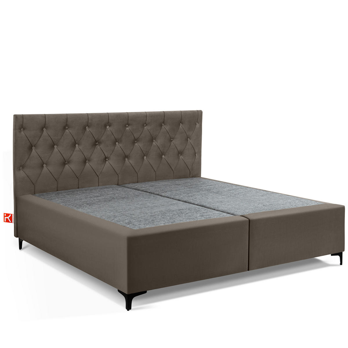 POLSTERBETT ARDEA, Braun - Schwarz/Braun, Holz/Holzwerkstoff (180/200cm) - KONSIMO®