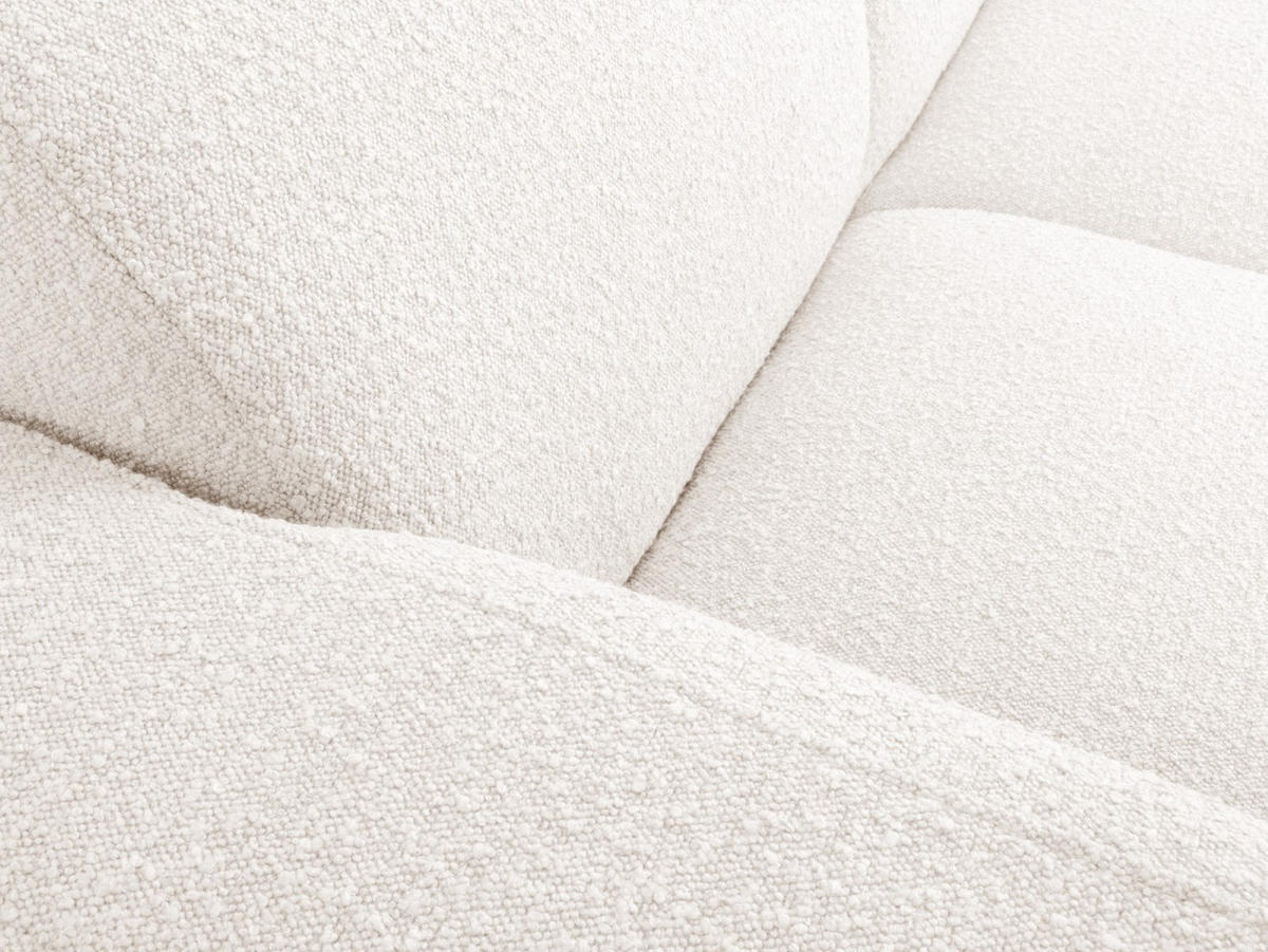 ECKSOFA links Molino aus Boucle weiß 6 Sitzplätze - Weiß, Textil (250/315cm) - Micadoni