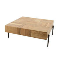 COUCHTISCH Blocks Braun 90/90/35 cm - Braun, Holz (90/90/35cm) - Hoyz Collection