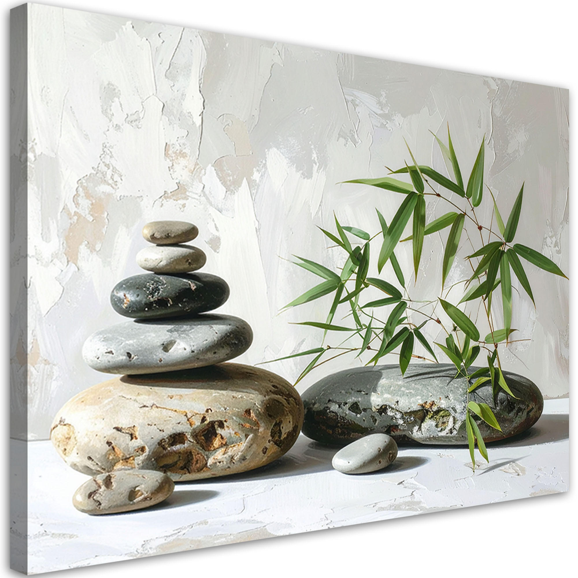 Feeby Leinwandbild Grau 45x30 cm