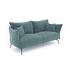 SCHLAFSOFA GERADE Texturierter Samt Ozeanblau 180cm - Dunkelblau, Textil (180/90/105cm) - Sia Home