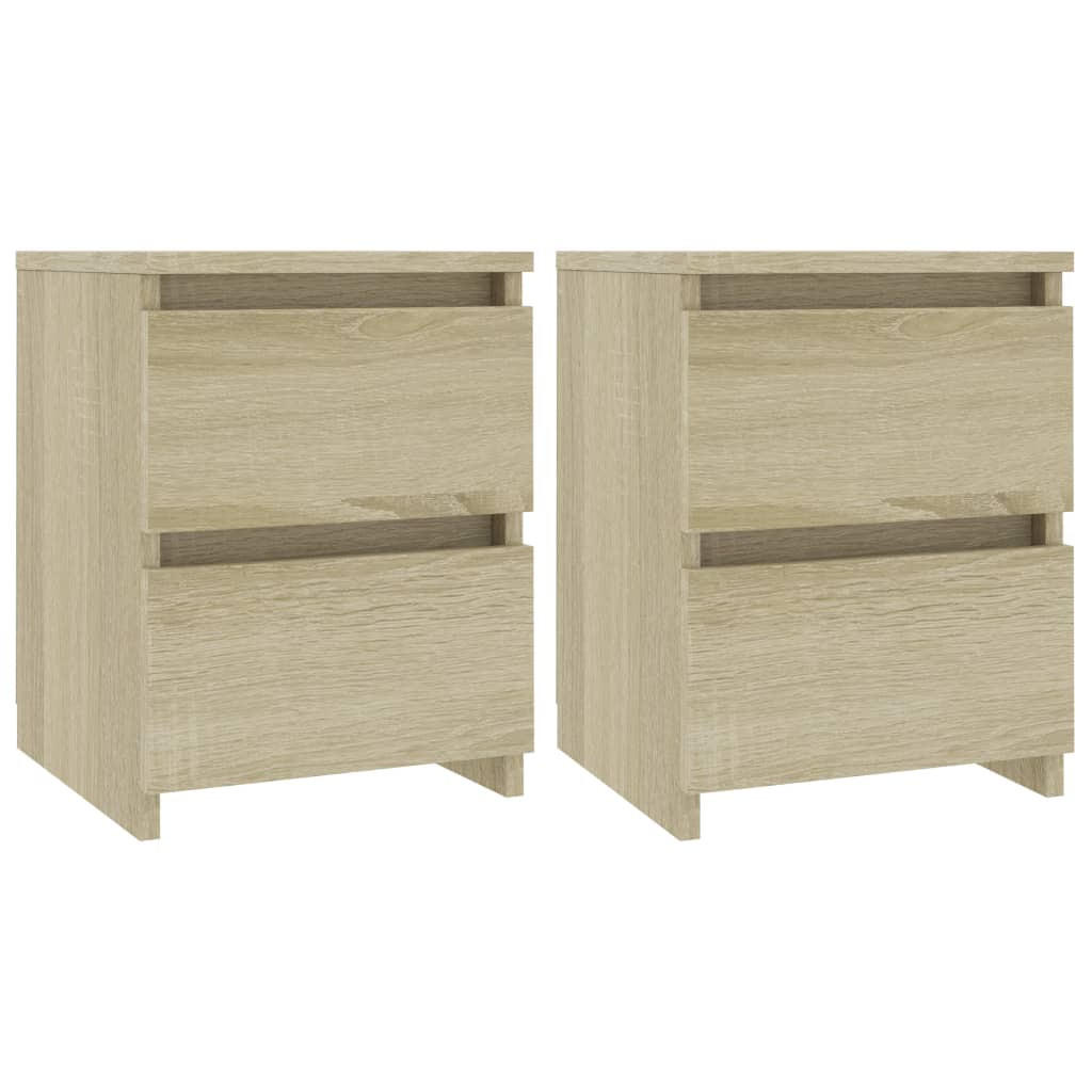 NACHTTISCHE 2er set Sonoma-Eiche 30/30/40 Cm Holzwerkstoff - Braun/Sonoma Eiche, Holz (30/40/30cm) - vidaXL