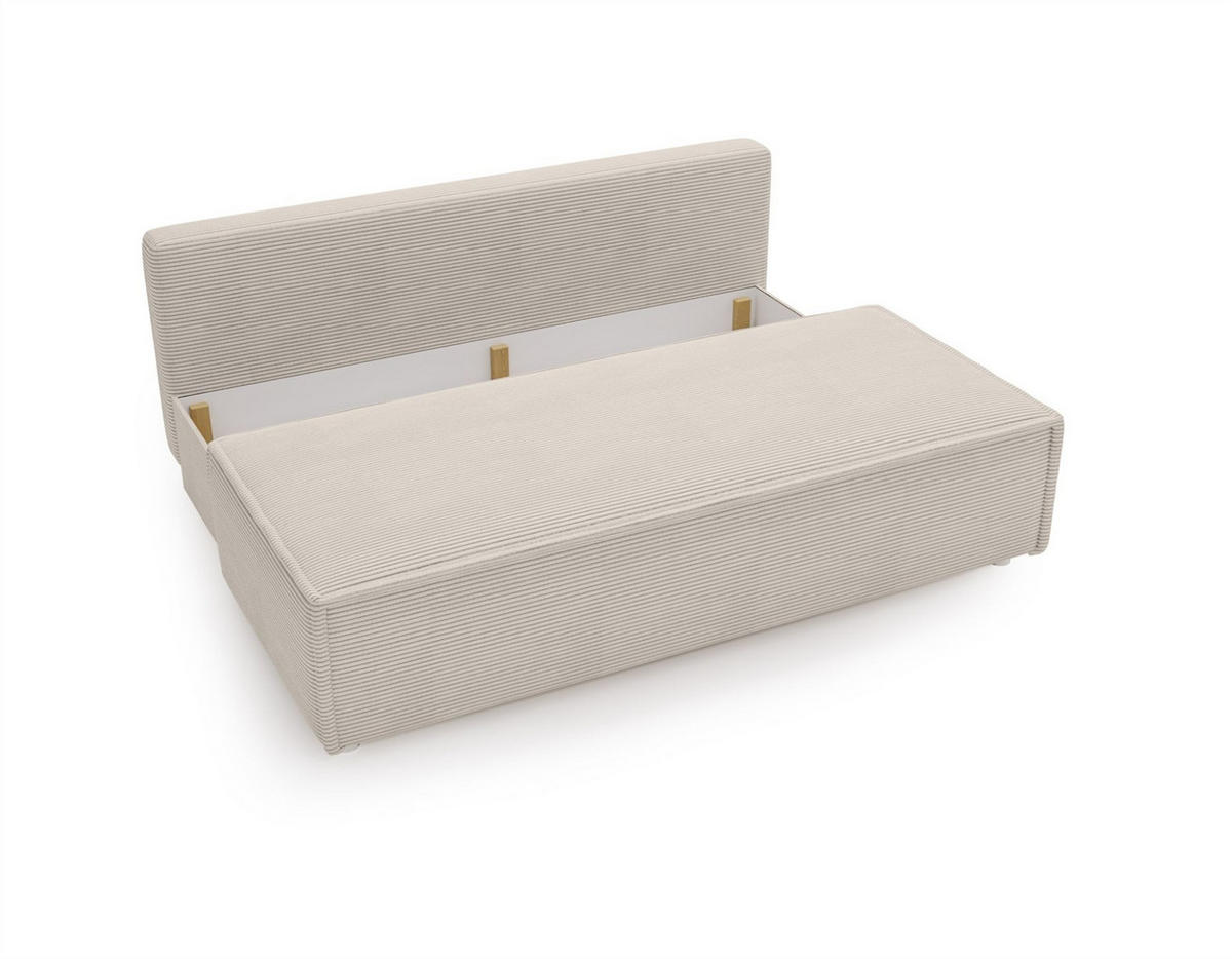 SCHLAFSOFA Amanda In Poso - Weiß, Holzwerkstoff/Textil (200/89/100cm) - Fun Möbel