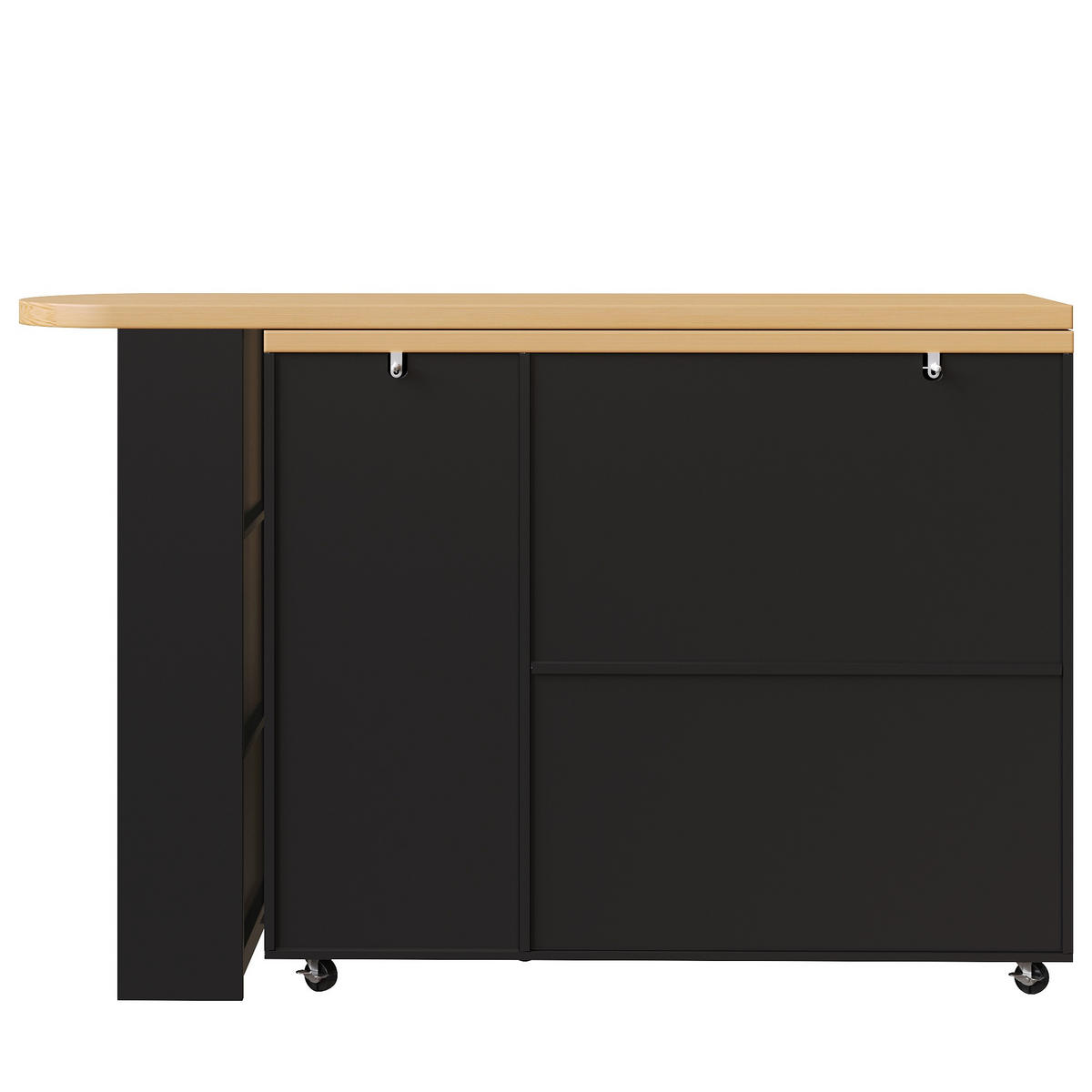 BARTISCH ausziehbar 135-228/39/104 cm DE-39584 Schwarz - Schwarz, Holzwerkstoff (39/135/104cm) - ComfortXL