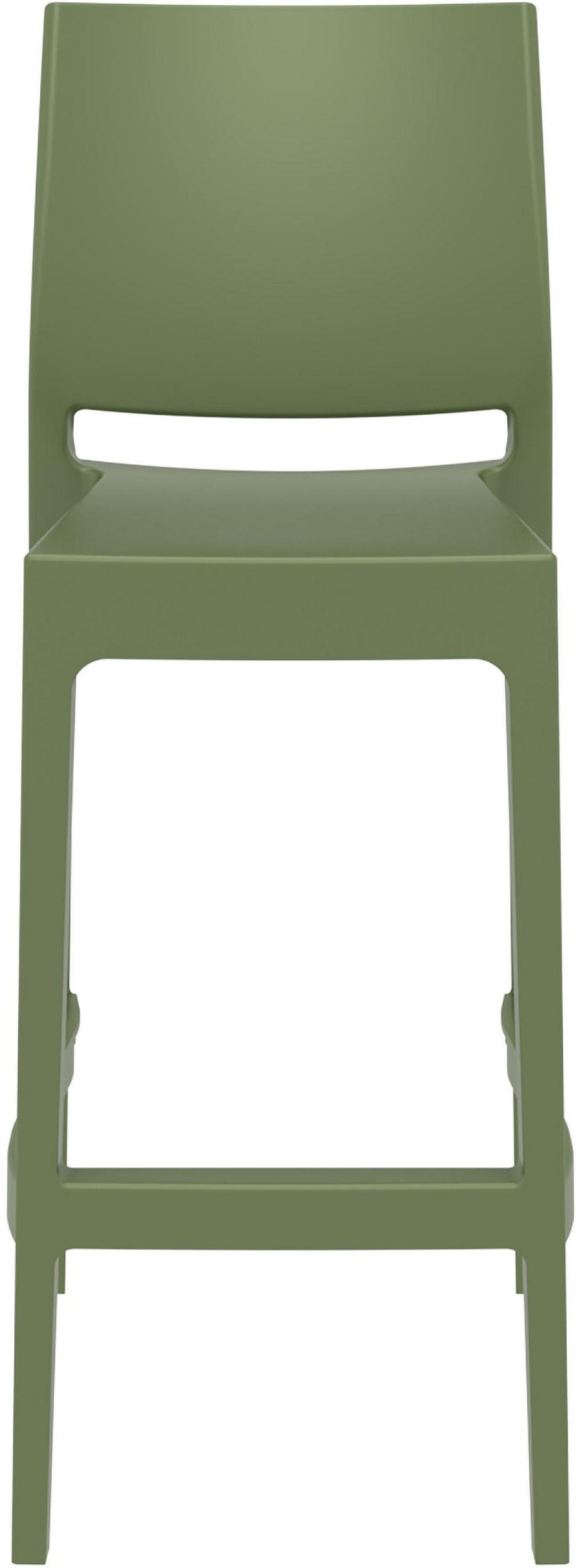 BARHOCKER Kunststoff oliv - Olivgrün, Kunststoff (45/105/51cm) - CLP