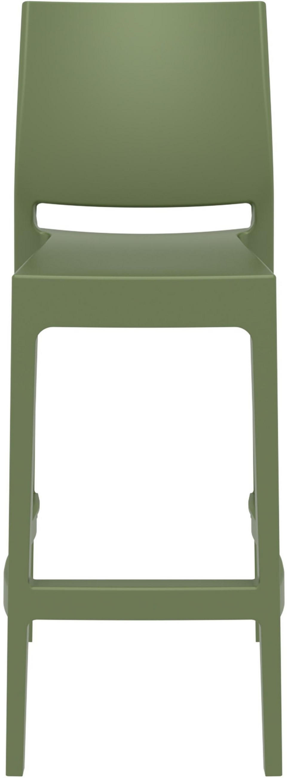 BARHOCKER Kunststoff oliv - Olivgrün, Kunststoff (45/105/51cm) - CLP