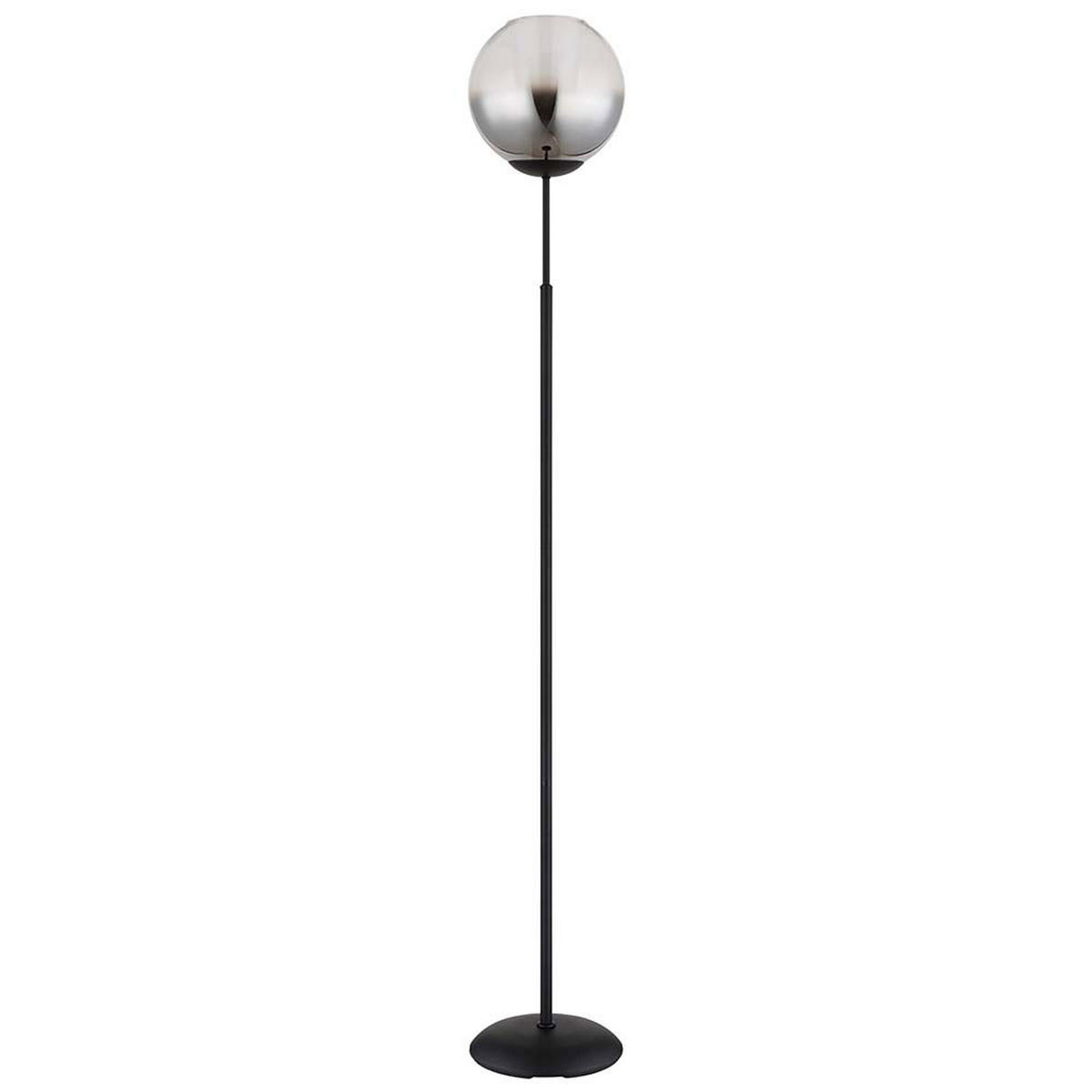 LED STEHLEUCHTE BARRY Metall Glas Schwarz - Schwarz, Glas (25/25/154.5cm) - Globo Lighting