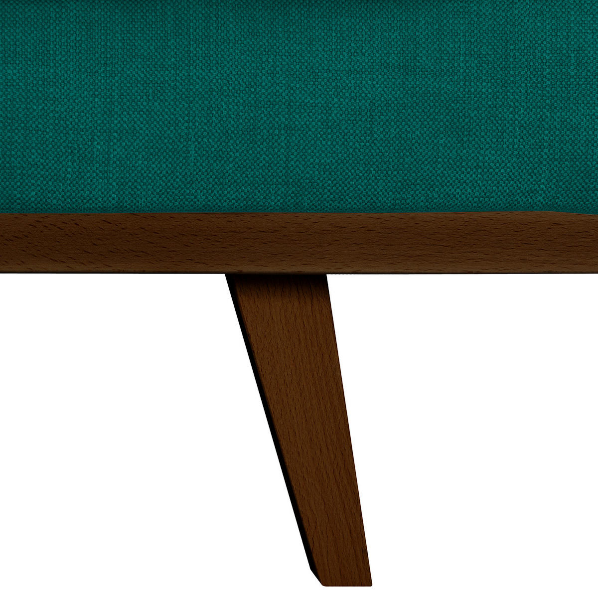 HOCKERBANK - Buchefarben/Petrol, Buchenholz/Textil (180/43/81cm) - home24