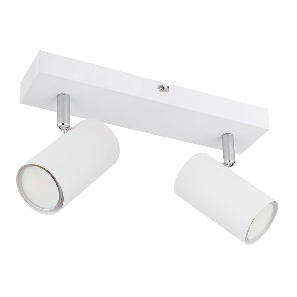 DECKENLEUCHTE Metall Weiß Schwenkbar 2-flammig - Weiß, Metall (26/6/12cm) - Globo Lighting