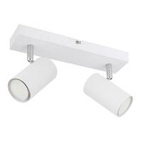 DECKENLEUCHTE Metall Weiß Schwenkbar 2-flammig - Weiß, Metall (26/6/12cm) - Globo Lighting