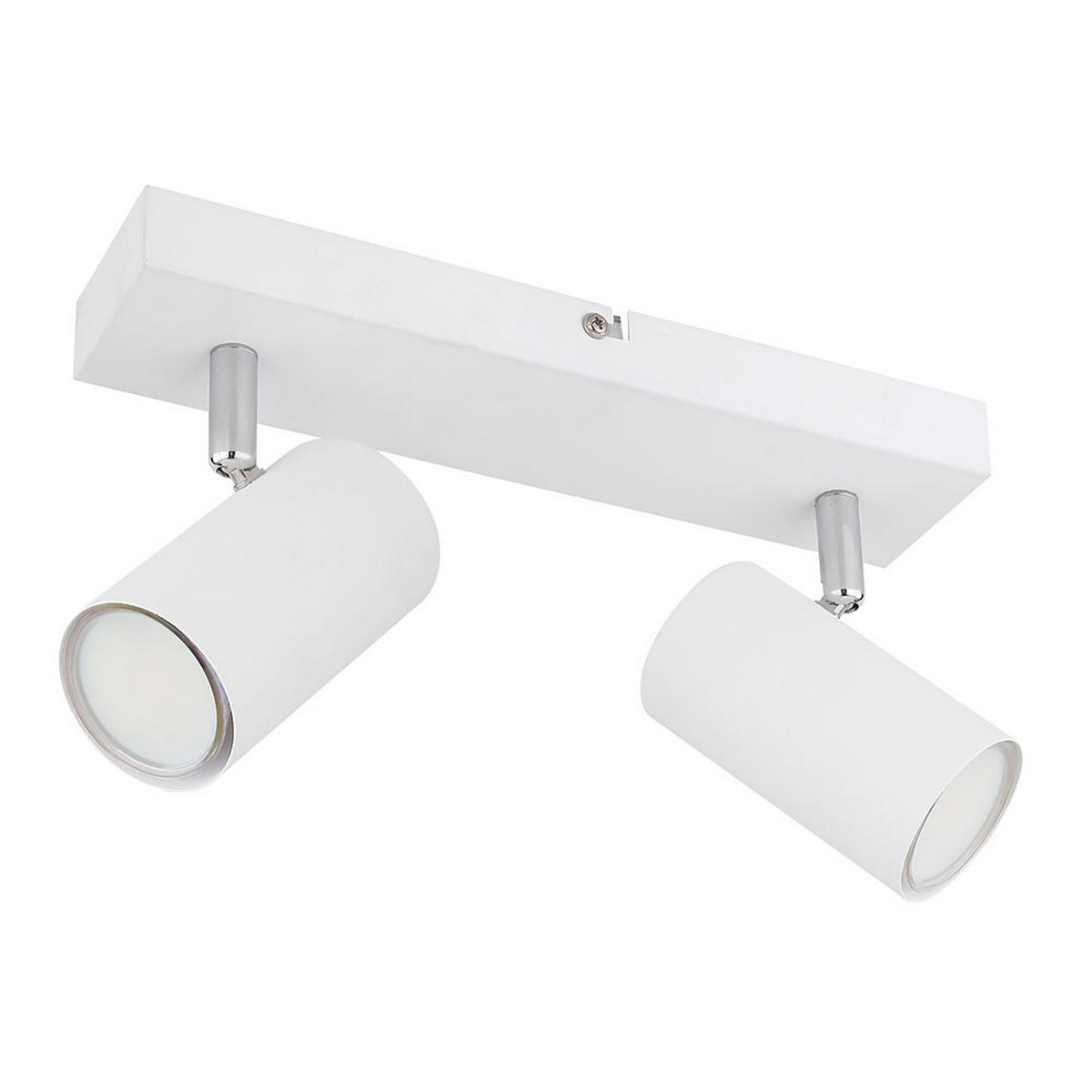 DECKENLEUCHTE Metall Weiß Schwenkbar 2-flammig - Weiß, Metall (26/6/12cm) - Globo Lighting