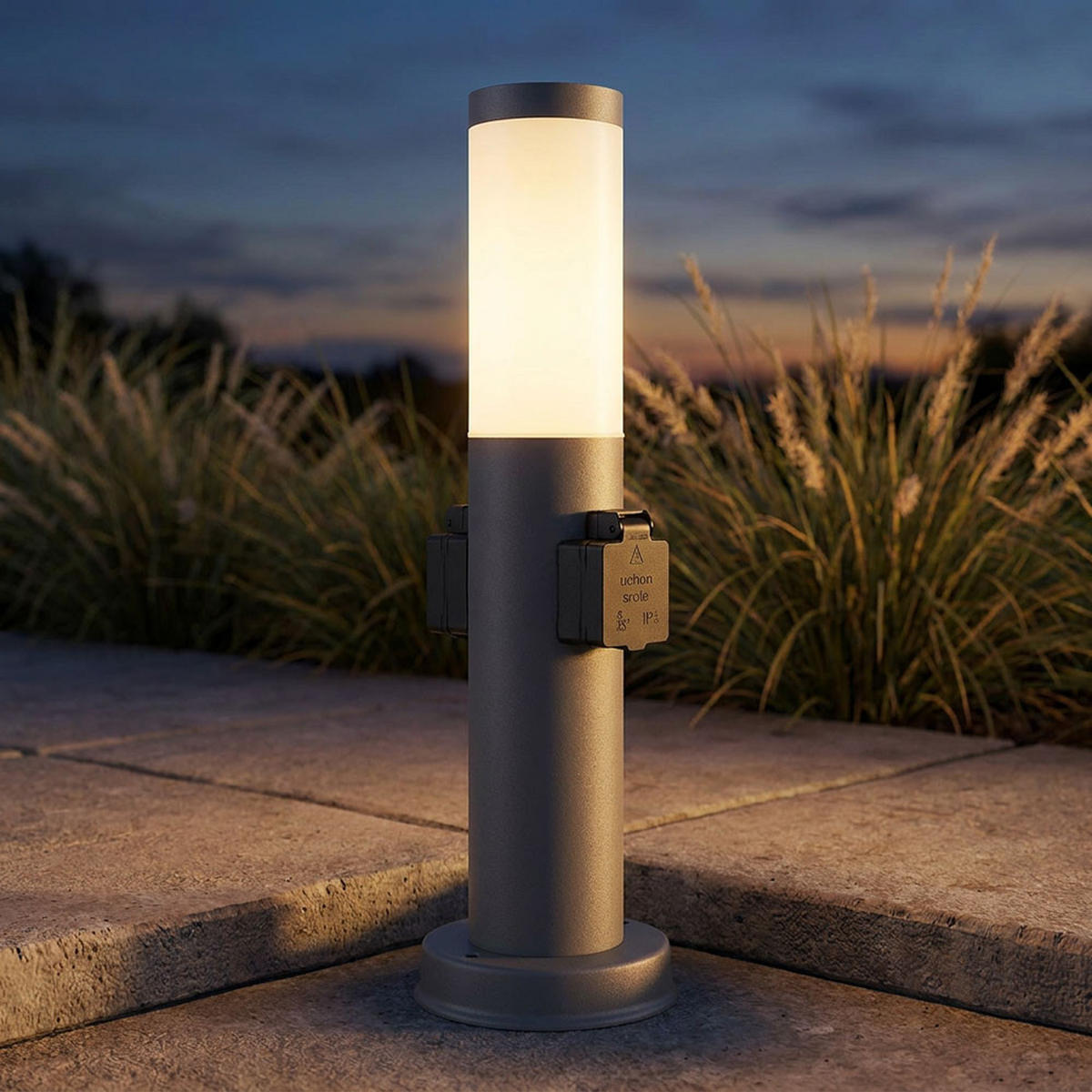 WEGELEUCHTE BOSTON Edelstahl Anthrazit - Anthrazit, Metall (12.7/12.7/45cm) - Globo Lighting