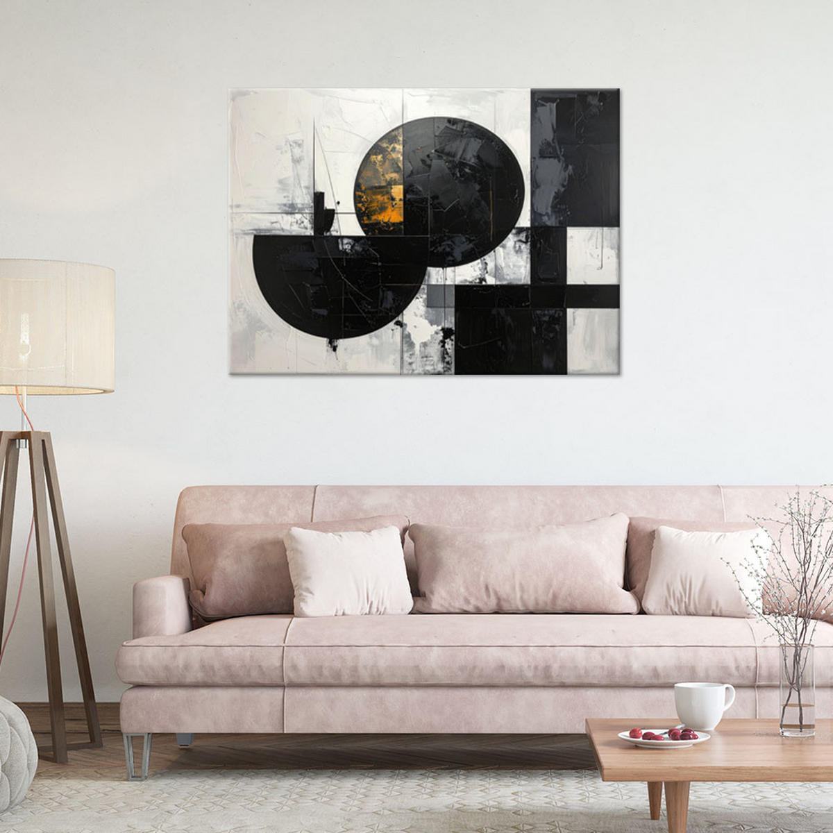 LEINWANDBILD 3D und geometrisch 120x80cm - Grau, Textil (120/80cm) - Feeby