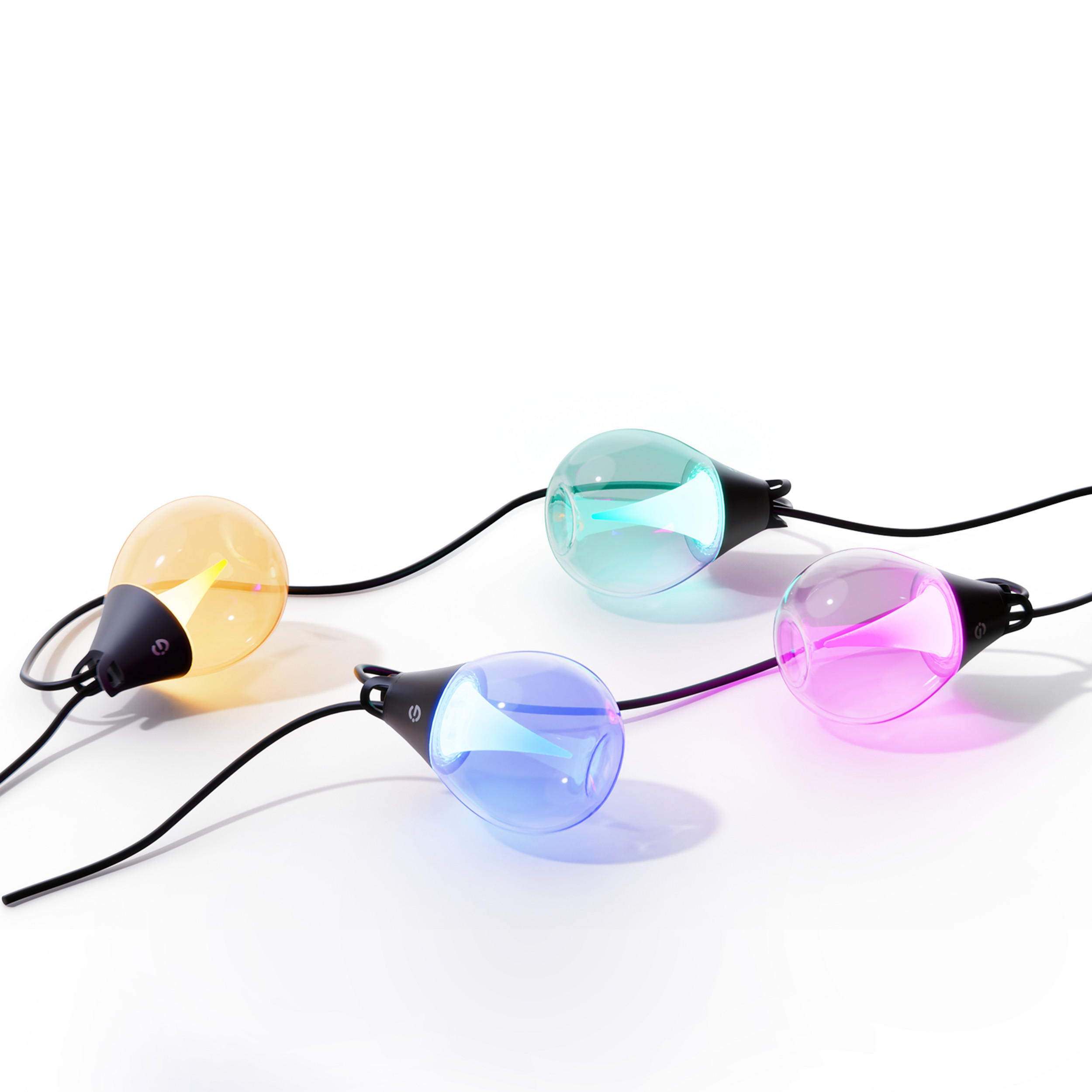 LICHTERKETTE Outdoor Clear Bulb RGBICW, 15 m, IP65 - Multicolor, Kunststoff (1500cm) - Govee