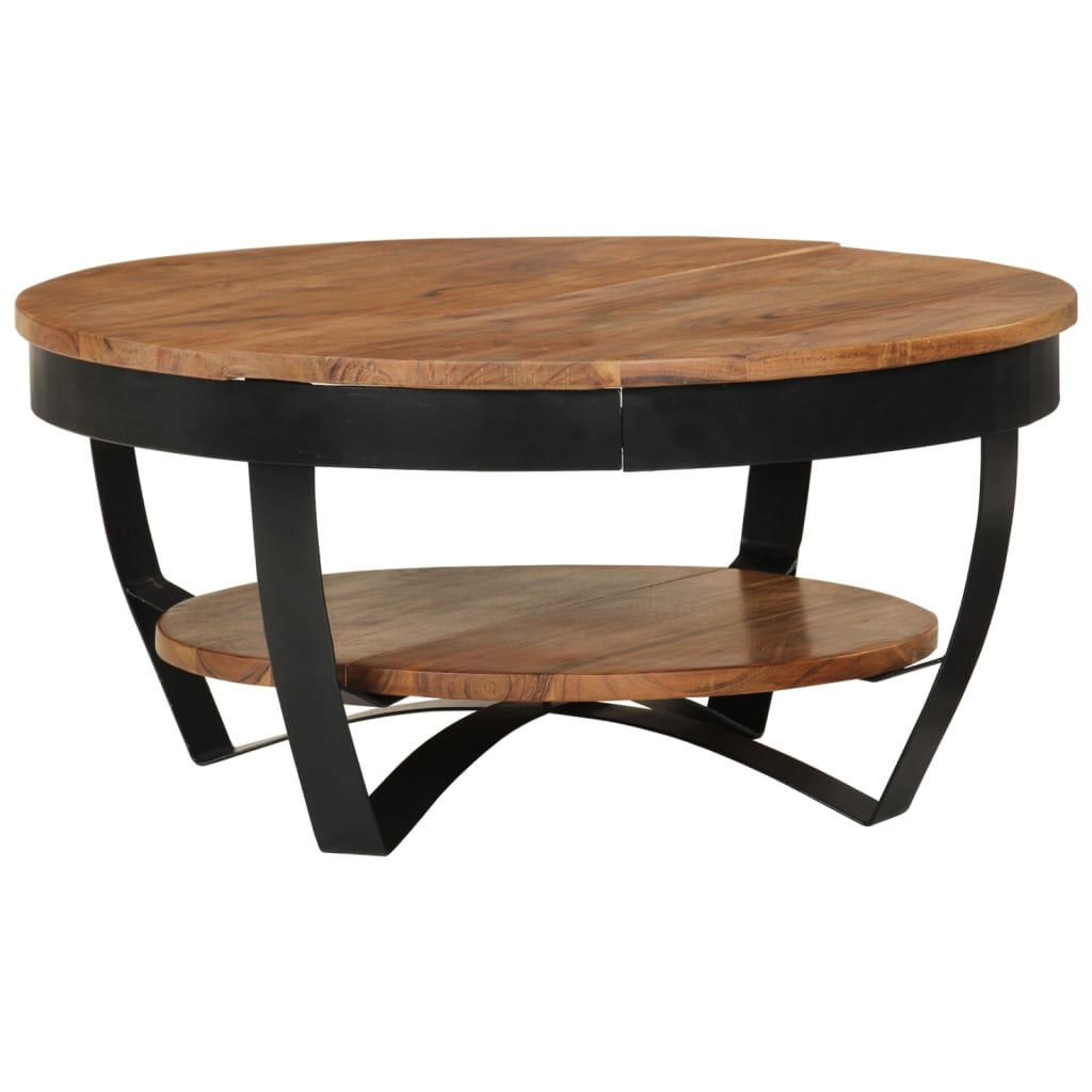 COUCHTISCH 65x65x32 cm Massivholz Akazie - Braun, Holz (65/65/32cm) - furnicato