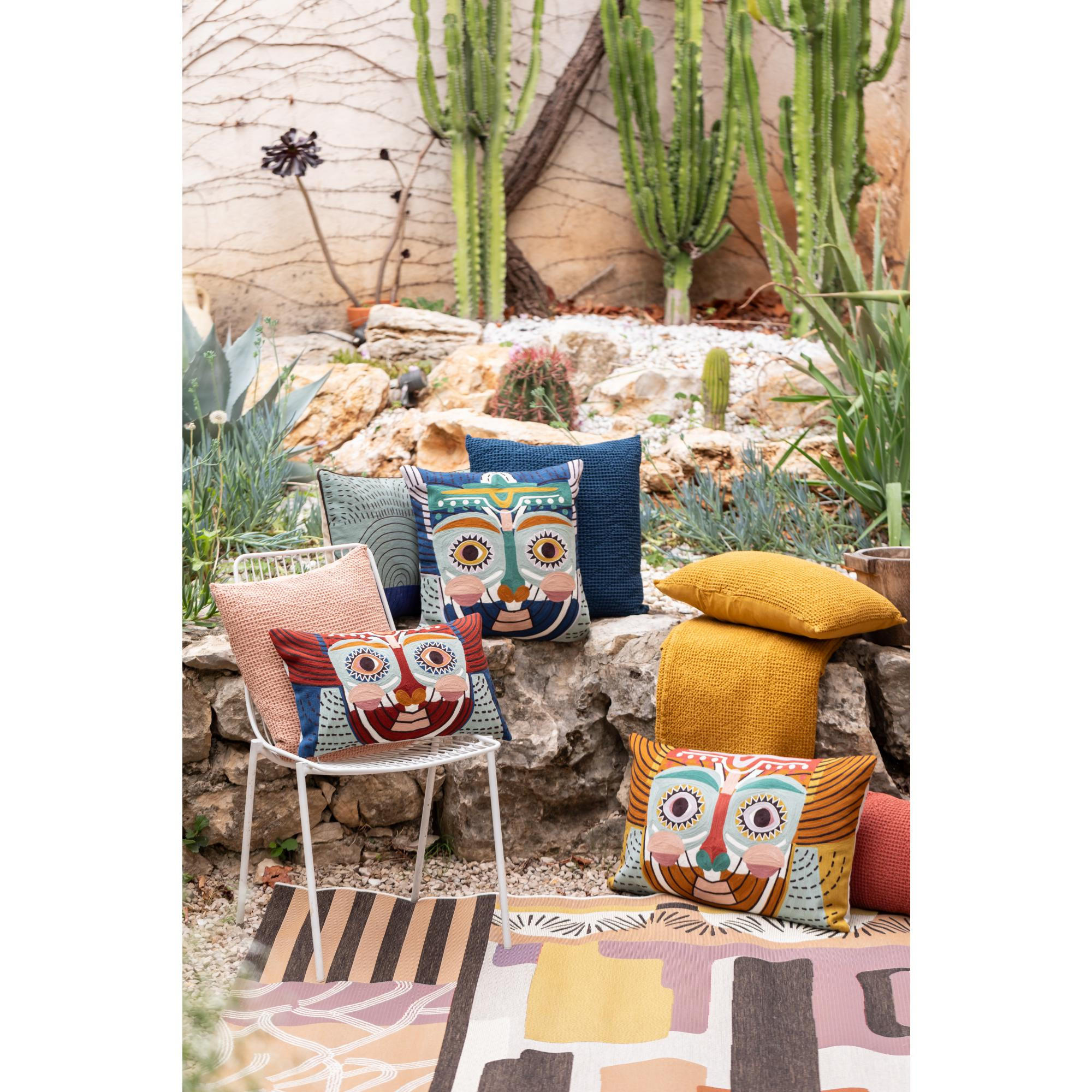 RECYCELTE TAGESDECKE Maia safrangelb 180 x 260 cm - Hellbraun, Textil (180/260cm) - Vivaraise