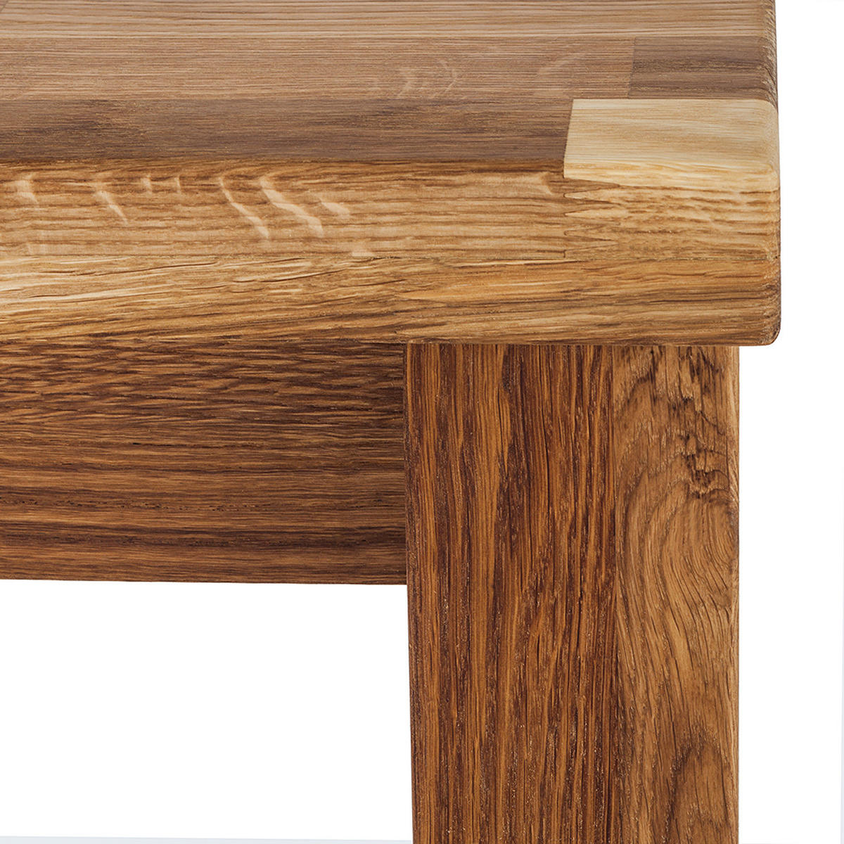 BARTISCH - Eiche massiv - Eichefarben, Holz (45/108/107cm) - home24