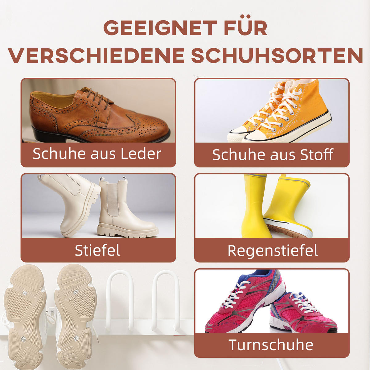 SCHUHTROCKNER elektrisch - Weiß, Metall (13/17/76cm) - HOMCOM