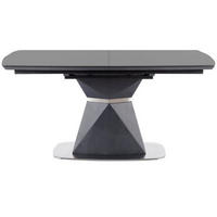 ESSTISCH Cortez grau / anthrazit 160 / 90 / 76cm - Grau, Glas/Holz (90/160/76cm) - Feldmann-Wohnen