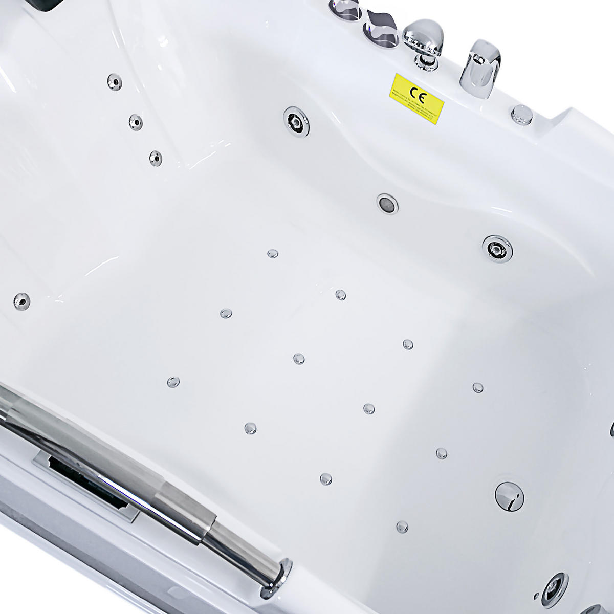 WHIRLPOOL Pool Badewanne Wanne mit TV T18L 188x120cm - Weiß, Glas/Kunststoff (120/86/188cm) - AcquaVapore by Sandra Jentho