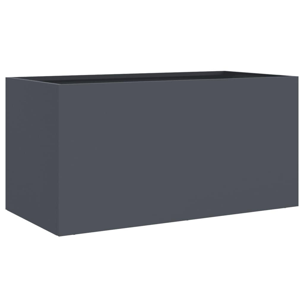 vidaXL Pflanzkübel Anthrazit 62x29x30 cm