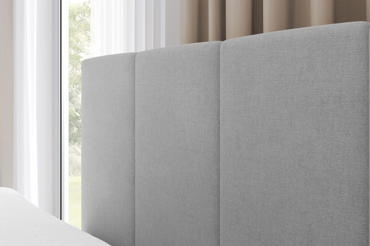 EINZELBETT Jugendbett mit Bettkasten Rechts, ohne Matratze - LOVY 90x200 Grau - Anthrazit, Holzwerkstoff/Textil (90/200cm) - ALTDECOR