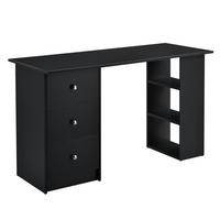 SCHREIBTISCH Lemberg - Schwarz, Holzwerkstoff (49/120/72cm) - [en.casa]