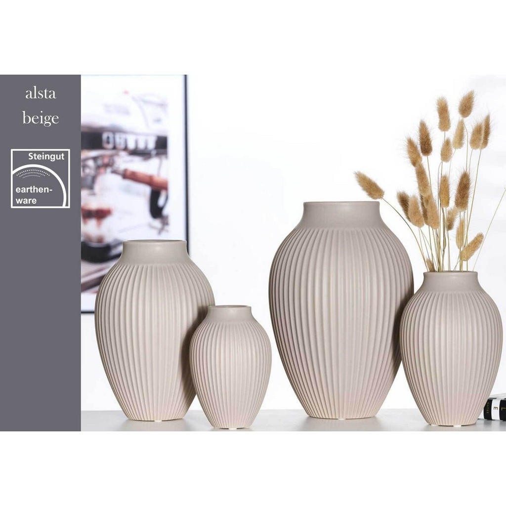 Thumbnail - Ritzenhoff Breker Vase, Beige, Keramik, 27.5 cm, Dekoration, Vasen, Keramikvasen