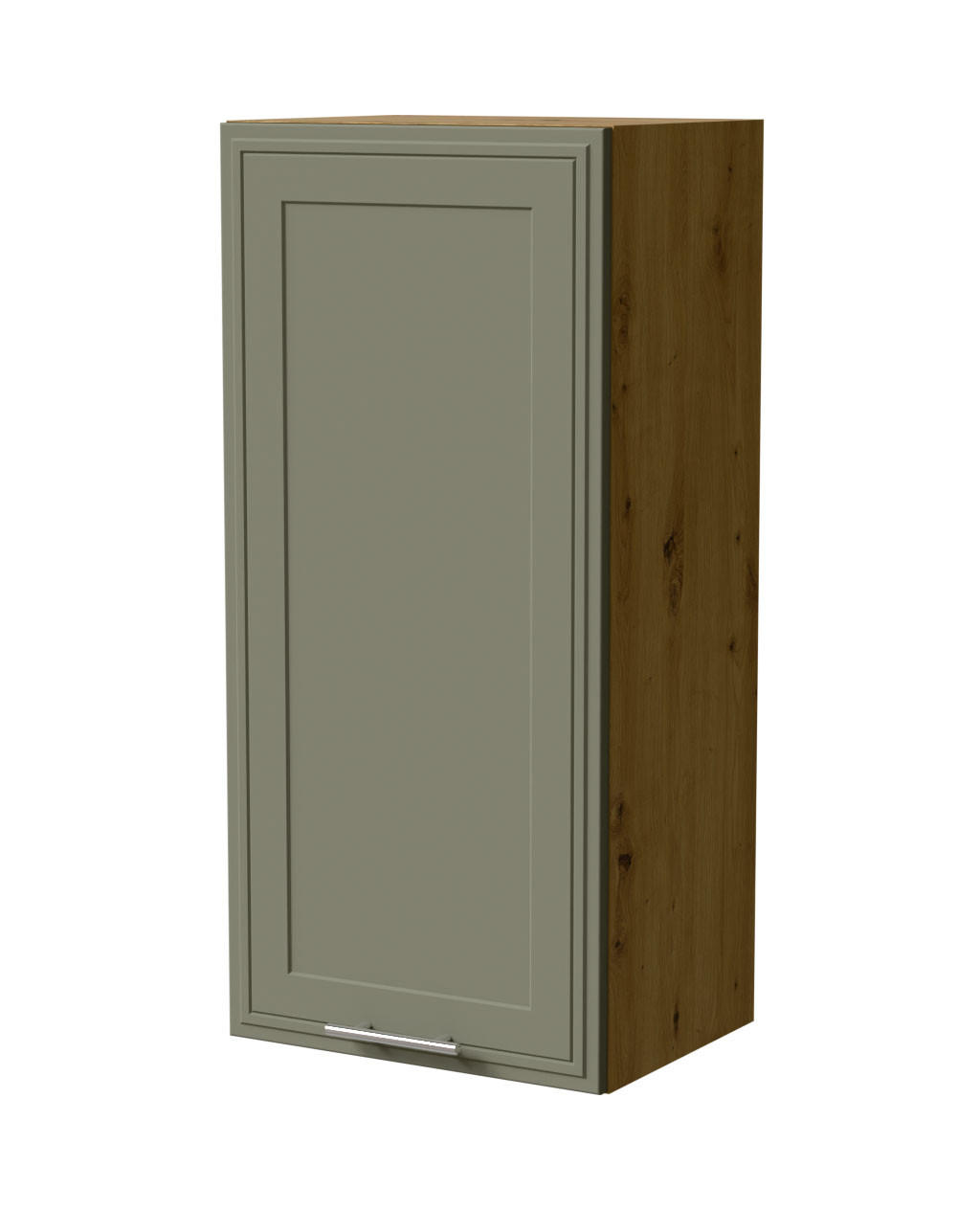 HÄNGESCHRANK Salo W4/45 Eiche Artisan / Reed Green Matt 45 / 32,5 / 96cm - Eiche Artisan/Grün, Holz/Holzwerkstoff (45/96/32.5cm) - Feldmann-Wohnen